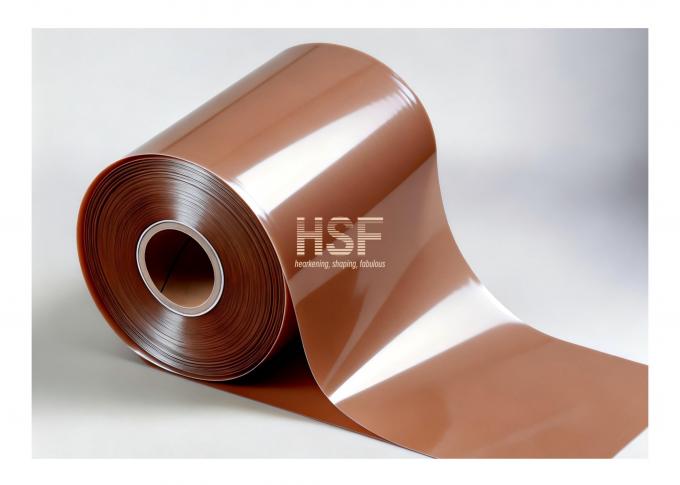 Close-up view of 120Î¼m Brown CPE Base Film surface texture